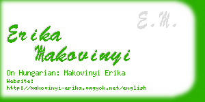 erika makovinyi business card